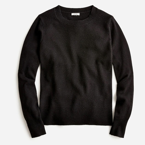 J crew cashmere classic fit crewneck sweater black - Picture 3 of 4